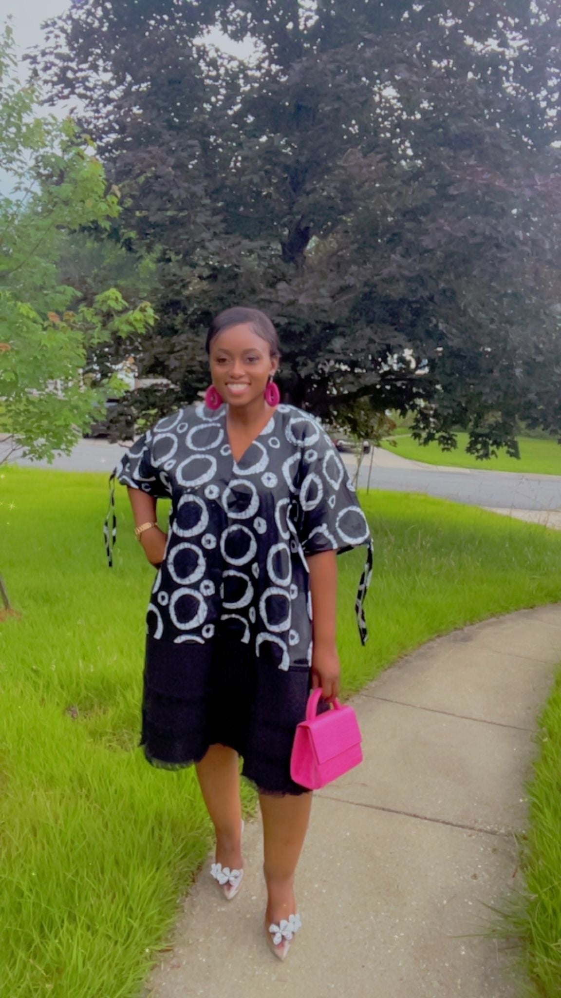 Short Statement Bubu with Ankara and AsoOke mixture