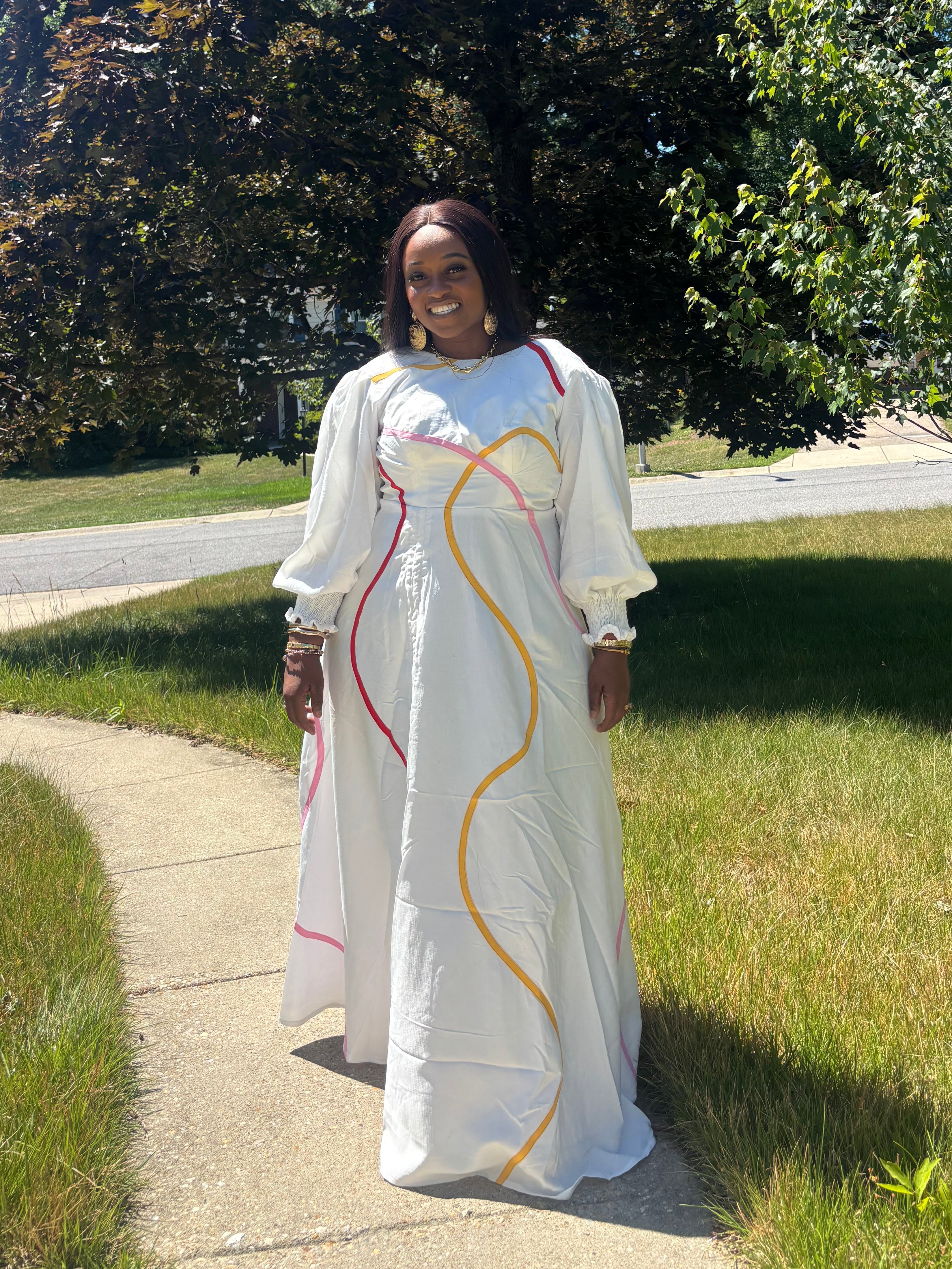 Linen and Lines Dress
