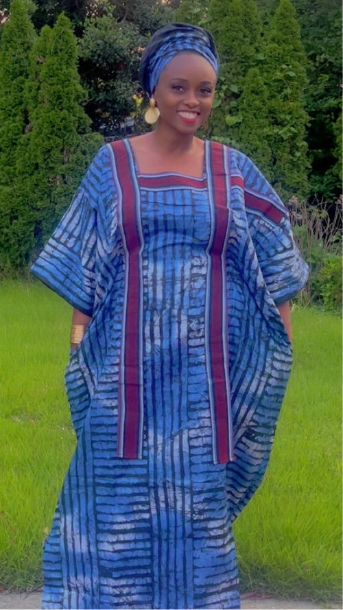 Blue Adire Kaftan