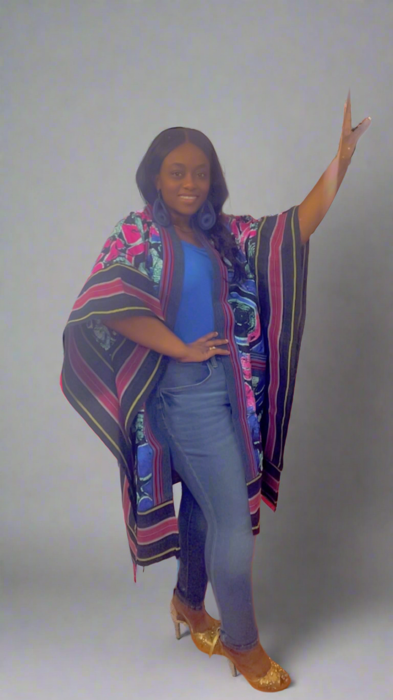 Two Piece Kimono and Pants Set Size 12-14