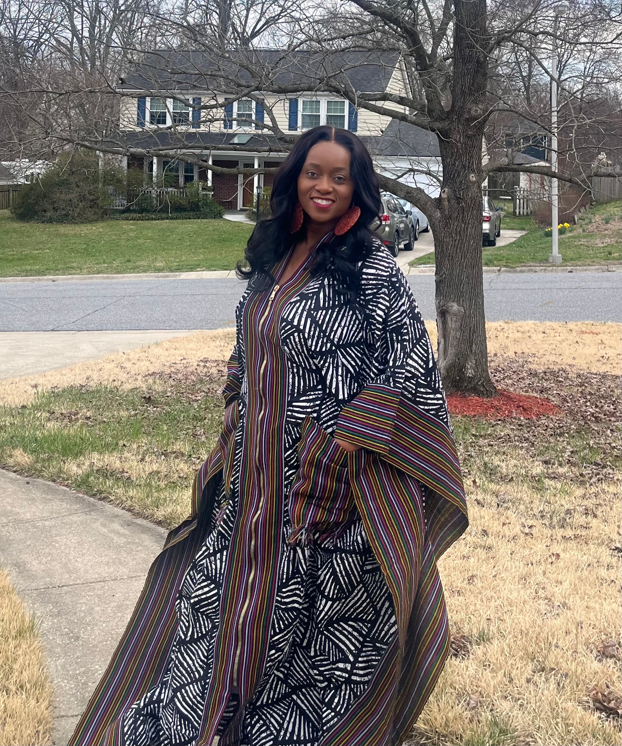 Full Length Kimono with Zipper