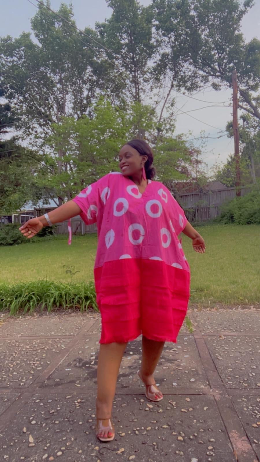 Short Statement Bubu with Ankara and AsoOke mixture
