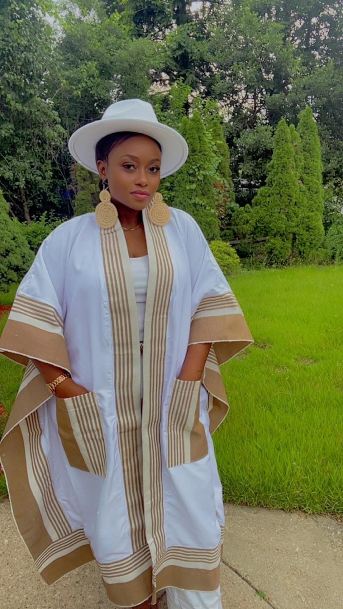 White and Tan Kimono