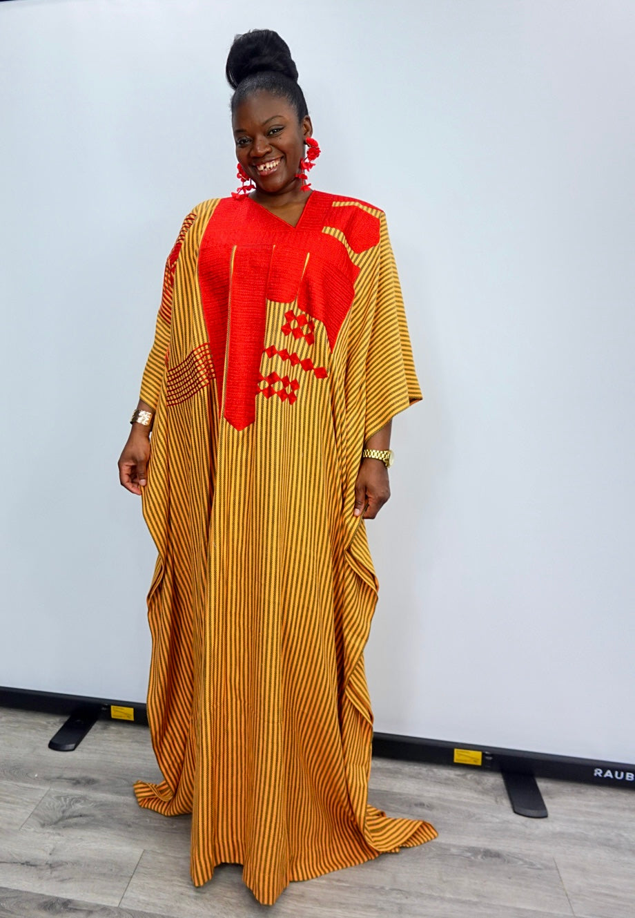 Mustard Embroided Bubu 