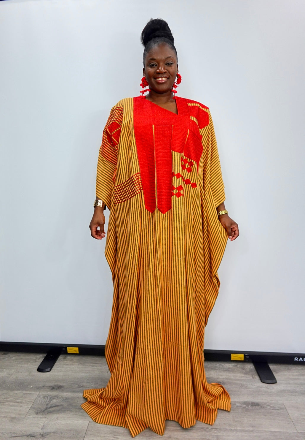 Mustard Embroided Bubu 