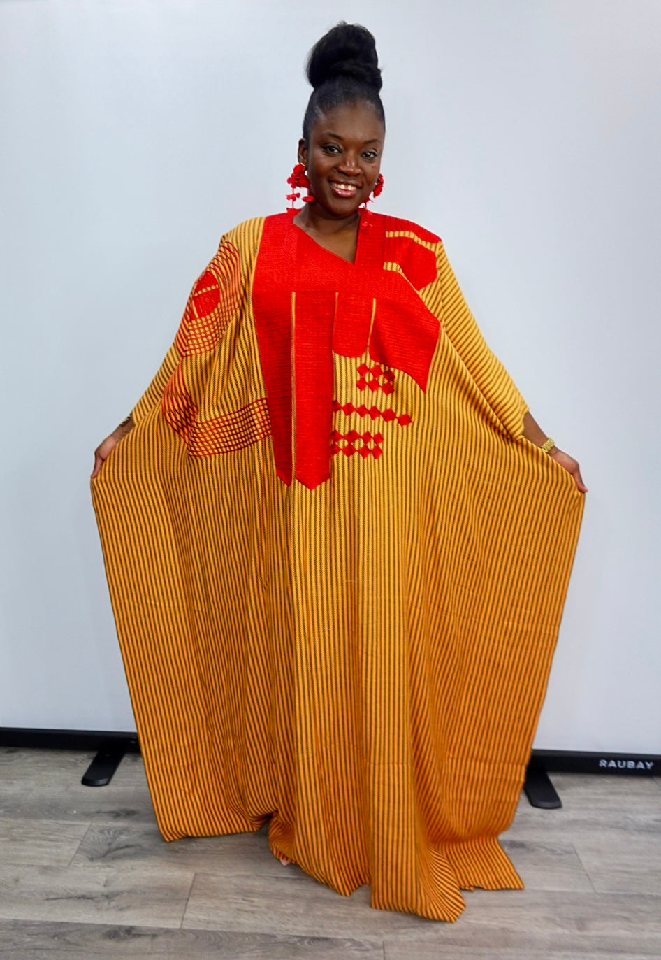 Mustard Embroided Bubu 