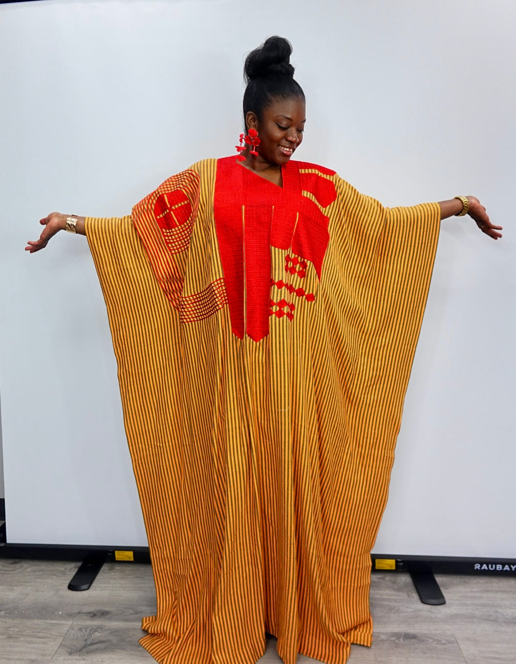 Mustard Embroided Bubu 