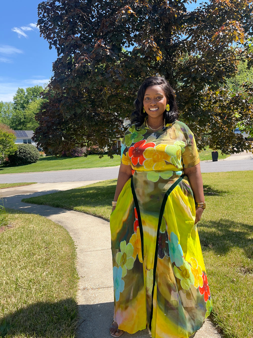 Sunburst Two Piece Skirt Set