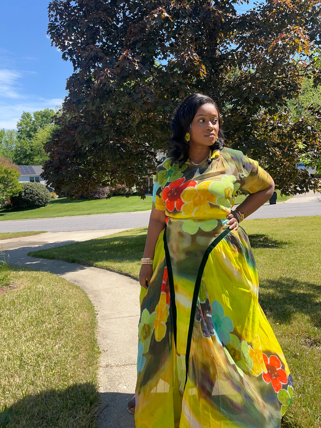 Sunburst Two Piece Skirt Set