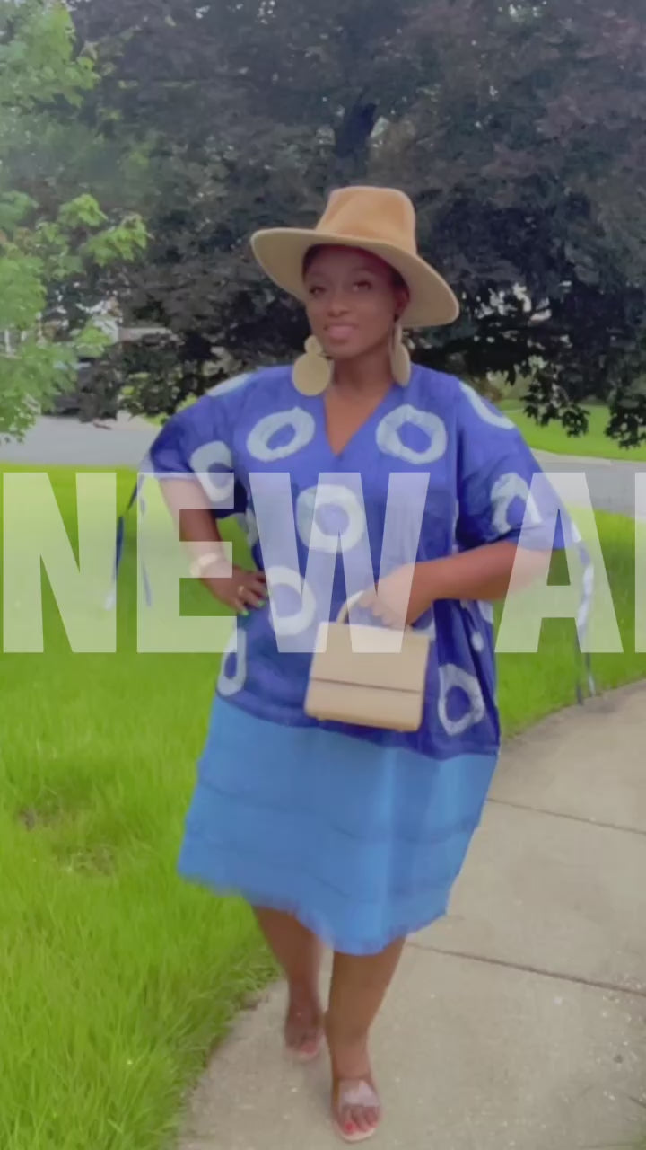 Short Statement Bubu with Ankara and AsoOke mixture